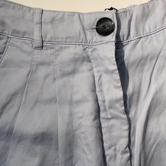 NEW ZARA PLEATED PANTS LIGHT BLUE - Picture 3 of 6